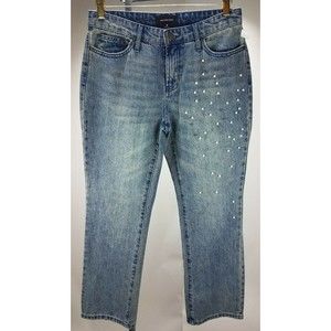 Who what wear medium wash denim capri jeans women size 6